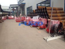 福瑞得機械激光整平機、座駕壓路機、手扶壓路機、大灌縫機等及時包裝發(fā)貨